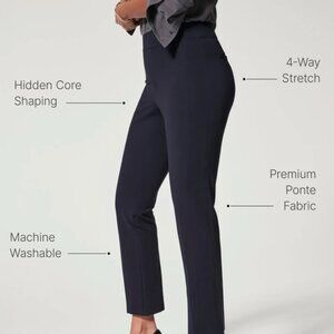 NWT Black SPANXsupersmooth™ PerfectFit Ponte Slim Straight Pant Size M Petite